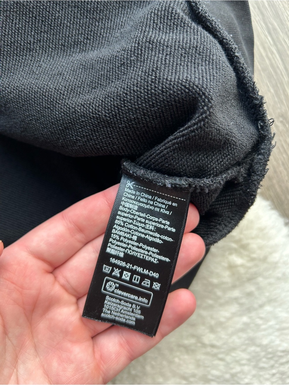 Scotch & Soda Black Floral Embroidered Sweatshirt - Picture 4 of 5